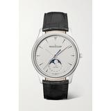 Jaeger-LeCoultre - Master Ultra Thin Moon Automatic 39mm Stainless Steel And Alligator Watch - Silver