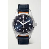 IWC SCHAFFHAUSEN - Pilot's Automatic 36mm Stainless Steel And Alligator Watch - Silver