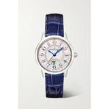 Jaeger-LeCoultre - Rendez-vous Night & Day Automatic Moon-phase Small 29mm Stainless Steel, Alligator And Diamond Watch - Silver