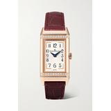 Jaeger-LeCoultre - Reverso One Duetto 40.1mm X 20mm Rose Gold, Diamond And Alligator Watch - one size
