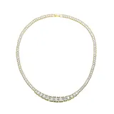 "14k Gold Over Sterling Silver Tennis Necklace, Women's, Size: 16"", Yellow"