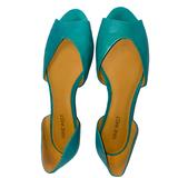 Nine West Shoes | Nine West Teal Peep Toe Byteme Dorsay Flats 7.5 | Color: Blue/Green | Size: 7.5