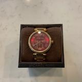 Michael Kors Accessories | Michael Kors Watch, Rose Gold | Color: Gold/Red | Size: Os