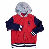Polo By Ralph Lauren Shirts & Tops | Polo Ralph Lauren Zip Up Hoodie Big Pony Size 7 | Color: Blue/Red | Size: 7b