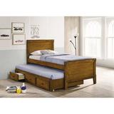 Alana Twin 3 Drawer Platform Bed w/ Trundle by Redwood Rover Wood in Brown, Size 47.25 H x 42.0 W x 78.75 D in | Wayfair
