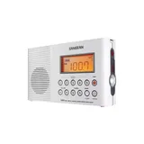 Sangean Portable Water-Resistant Radio, White