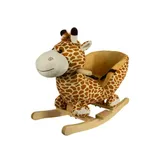 Pony Land Plush Giraffe Rocking Chair, Brown