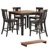 Birch Lane™ Counter Height Extendable Dining Set Wood in Red, Size 36.42 H in | Wayfair 531-36RD[5PC]C2RD