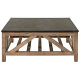 Bella Antique Blue Stone Square Coffee Table - Essentials For Living 8022SQ.SGRY-PN/BLU
