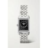 Jaeger-LeCoultre - Reverso Classic Duetto Small Hand-wound Stainless Steel And Diamond Watch - Silver
