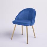 Etta Avenue™ Cohen Velvet Side Chair in Blush Pink Upholstered/Velvet in Blue, Size 29.72 H x 19.29 W x 20.87 D in | Wayfair