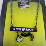 Disney Jewelry | The Nightmare Before Christmas King Jack Necklace | Color: Black/Purple/Red | Size: Os