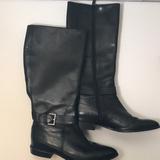 Nine West Shoes | Comfy Nine West Tall Leather Riding Boot | Color: Black | Size: 8.5