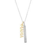 Belk & Co 1/6 Ct. T.w. Diamond Drop Pendant Necklace In Sterling Silver And 10K Yellow Gold, 18 In