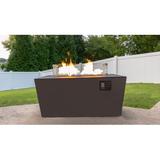 Music City Fire Company Sigyn Aluminum Propane/Natural Gas Fire Pit Table Aluminum in Black/Brown, Size 21.0 H x 56.0 W x 24.0 D in | Wayfair