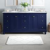 Lark Manor™ Aguilera 72" Double Bathroom Vanity Set Marble, Solid Wood in Blue, Size 72.0 W x 23.0 D in | Wayfair D818B380C7534868AC92F47EE871E731