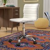 Wrought Studio™ Penkridge Task Chair Upholstered/Metal in White/Brown, Size 31.0 H x 22.8 W x 23.62 D in | Wayfair 57D92611FB864E28BCBE4DAC3B8CE504