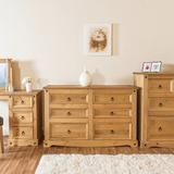 Gracie Oaks Caudill 6 Drawer 52.01" W Double Dresser Wood in Gray/Brown, Size 32.83 H x 52.01 W x 16.93 D in | Wayfair