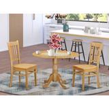 Alcott Hill® Maytham 3 - Piece Drop Leaf Solid Wood Dining Set Wood in Brown | Wayfair 3939AABDC7194C27AF007FF06DA0C282