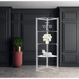 Orren Ellis Magnuson Corner Curio Cabinet Glass, Size 67.0 H x 29.0 W x 20.0 D in | Wayfair 01B22BF9F37B46A5BF08DA2E327ECC41