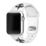 White New Orleans Saints 38-40mm Apple Watch Sports Band