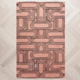 Syd Rug - Rose/black 8' X 10'