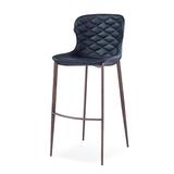 Upper Square™ Albert Bar & Counter Stool Upholstered/Leather in Black, Size 41.0 H x 20.0 W x 18.0 D in | Wayfair 1D2D4622320A4545A9B4DA85575BC29A