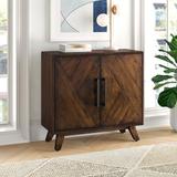 Mercury Row® Eliza 2 Door Accent Cabinet Wood in Brown/Gray/Red, Size 34.0 H x 36.0 W x 16.0 D in | Wayfair 2E6D32CF9DBE46C6968401772B055EE2