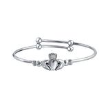 Bling Jewelry Women's Bracelets - Sterling Silver Claddagh Heart Friendship Adjustable Bracelet