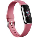 Luxe Fitness Tracker In Platinum With Orchid Wrist Band - Pink - Fitbit Watches