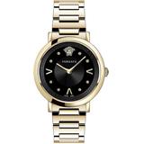 Pop Chic Lady Two-tone Ip Gold Stainless Steel Analog Bracelet Strap Watch - Metallic - Versace Watches