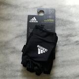 Adidas Accessories | Adidas Athletic Gloves | Color: Black/White | Size: Large