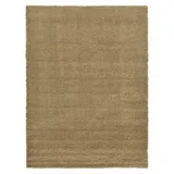 Unique Loom Solid Shag Collection Modern Plush Rug, Brown, 5X8FT OVAL