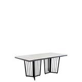 Statements by J Ricardo Marble Top Dining Table Metal in Black/Gray/White, Size 31.0 H x 71.0 W x 35.5 D in | Wayfair A71-IRON