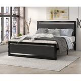 Steelside™ Marilee Slats & Headboard w/ Metal Frame Platform Bed Wood & Metal/Metal in Brown, Size Full/Double | Wayfair