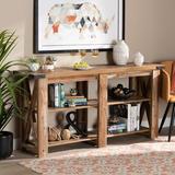 Steelside™ Argeros 63" Console Table Wood in Brown, Size 31.0 H x 63.0 W x 15.4 D in | Wayfair C7368B5E5F6A4576A737301FE70C79FB
