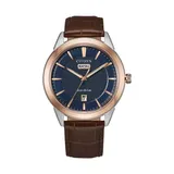 Citizen 40.5 Millimeter Rose Gold Stainless Steel Leather Corso Watch