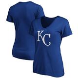 Women's Fanatics Branded Royal Kansas City Royals Core Official Logo V-Neck T-Shirt