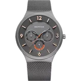 BERING Men's Classic Mesh Strap Watch - 33441-377, Size: Large, Grey