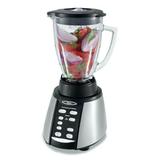 Oster® Classic Series Blender w/ Reversing Blade Technology & Glass Jar, Brushed Nickel in Black/Gray, Size 14.0 H x 8.95 W x 10.3 D in | Wayfair