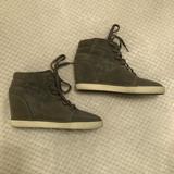 American Eagle Outfitters Shoes | American Eagle Outfitters Wedge Sneakers | Color: Green/Tan | Size: 10