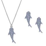 Kate Spade Jewelry | Kate Spade California Dreaming Shark Necklace Earrings Set | Color: Blue | Size: Os