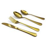 Elyon Tableware 16 Piece Flatware Set, Service for 4 Stainless Steel in Yellow | Wayfair ELYON-35002