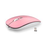 Gonoker Computer Mouse Pink - Pink Two-Device Wireless Rechargeable Mouse