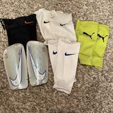 Nike Accessories | Nike Mercuriallite Soccer Shin Guards | Color: Blue/White | Size: 411-53