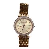 Michael Kors Accessories | Michael Kors Darci Gold Womens Watch | Stainless Steel Strap | Crystal Face | Color: Gold | Size: 39 Mm Diameter