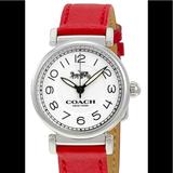 Coach Accessories | Coach Madison Quartz Movement White Dial Watch | Color: Red | Size: Os
