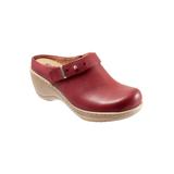 Wide Width Women's Marquette Mules by SoftWalk in Dark Red (Size 9 1/2 W)