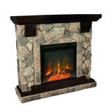Loon Peak® Electric Fireplace 18" Insert Marble/Stone in Black/Gray, Size 42.9 H x 42.0 W in | Wayfair 9D9ED590DF874BA49735086D5BEF2F8F