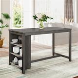 Red Barrel Studio® TOPMAX Counter Height Rustic Farmhouse Dining Room Wooden Bar Table, Gray Wood in Brown/Gray, Size 36.0 H x 60.0 W x 30.0 D in